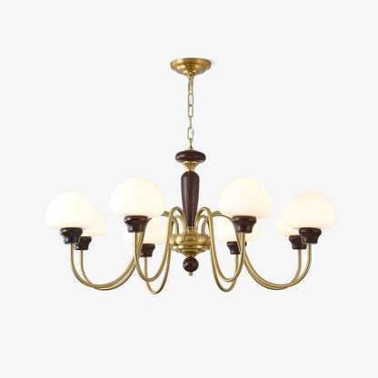 Mushroom Cap Chandelier - Elegant Design with Adjustable Height & LED