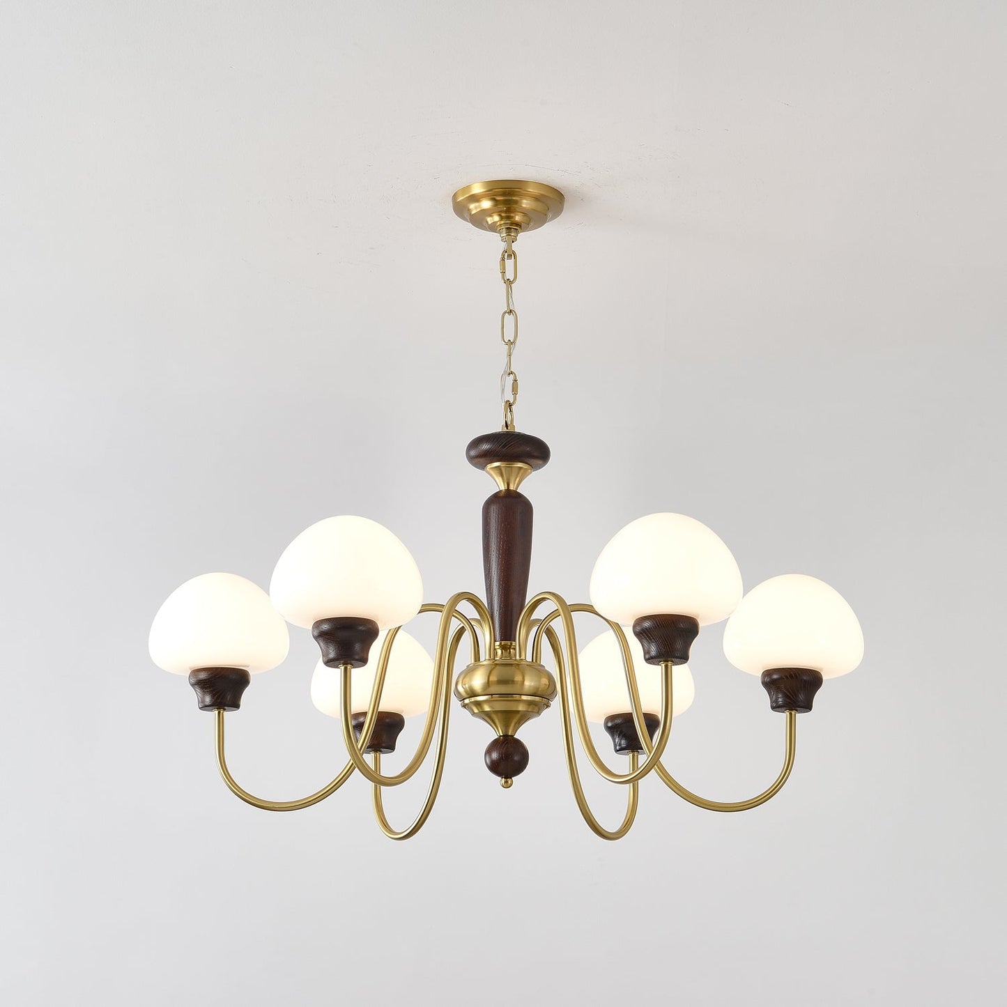 Mushroom Cap Chandelier - Elegant Design with Adjustable Height & LED