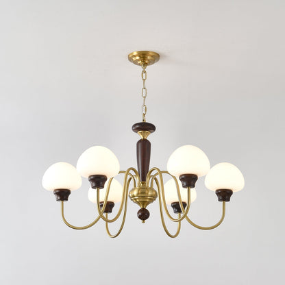 Mushroom Cap Chandelier - Elegant Design with Adjustable Height & LED