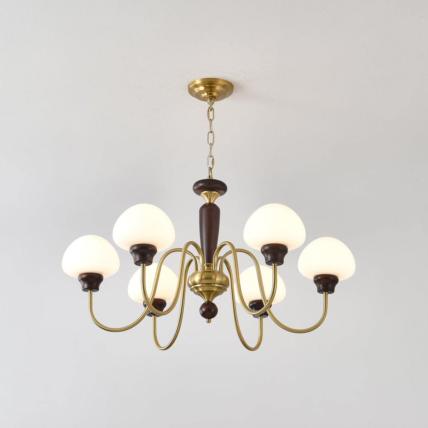 Mushroom Cap Chandelier - Elegant Design with Adjustable Height & LED