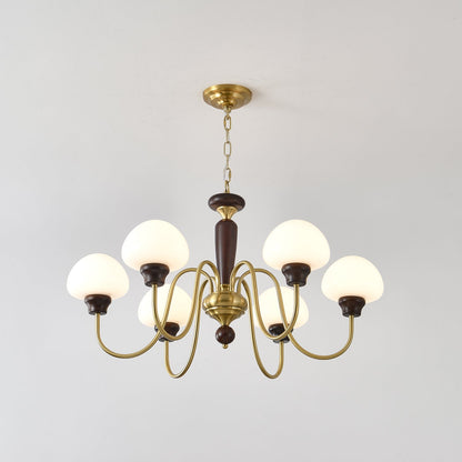 Mushroom Cap Chandelier - Elegant Design with Adjustable Height & LED