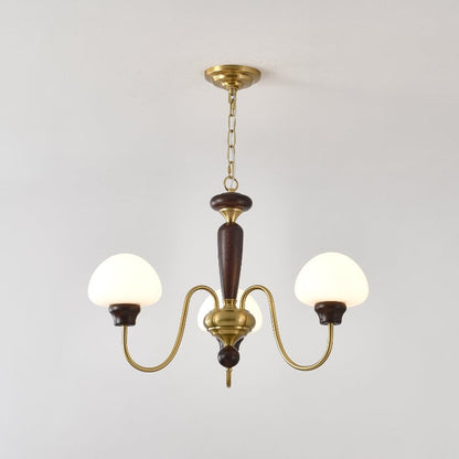 Mushroom Cap Chandelier - Elegant Design with Adjustable Height & LED