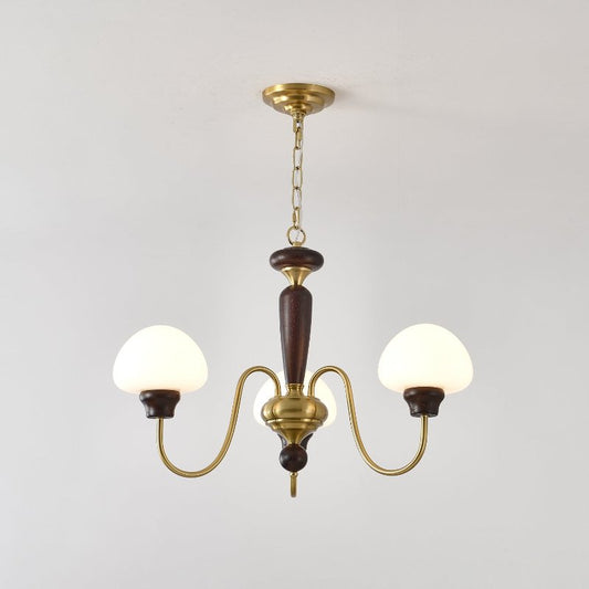 Mushroom Cap Chandelier - Elegant Design with Adjustable Height & LED