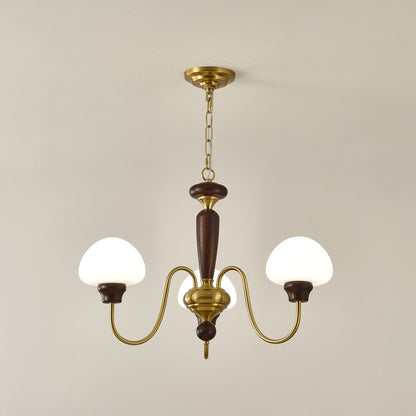 Mushroom Cap Chandelier - Elegant Design with Adjustable Height & LED