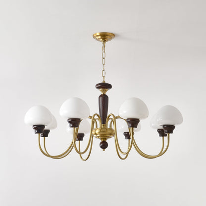 Mushroom Cap Chandelier - Elegant Design with Adjustable Height & LED