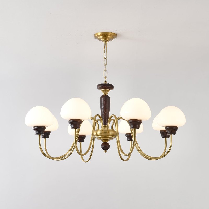 Mushroom Cap Chandelier - Elegant Design with Adjustable Height & LED