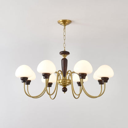 Mushroom Cap Chandelier - Elegant Design with Adjustable Height & LED