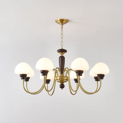 Mushroom Cap Chandelier - Elegant Design with Adjustable Height & LED
