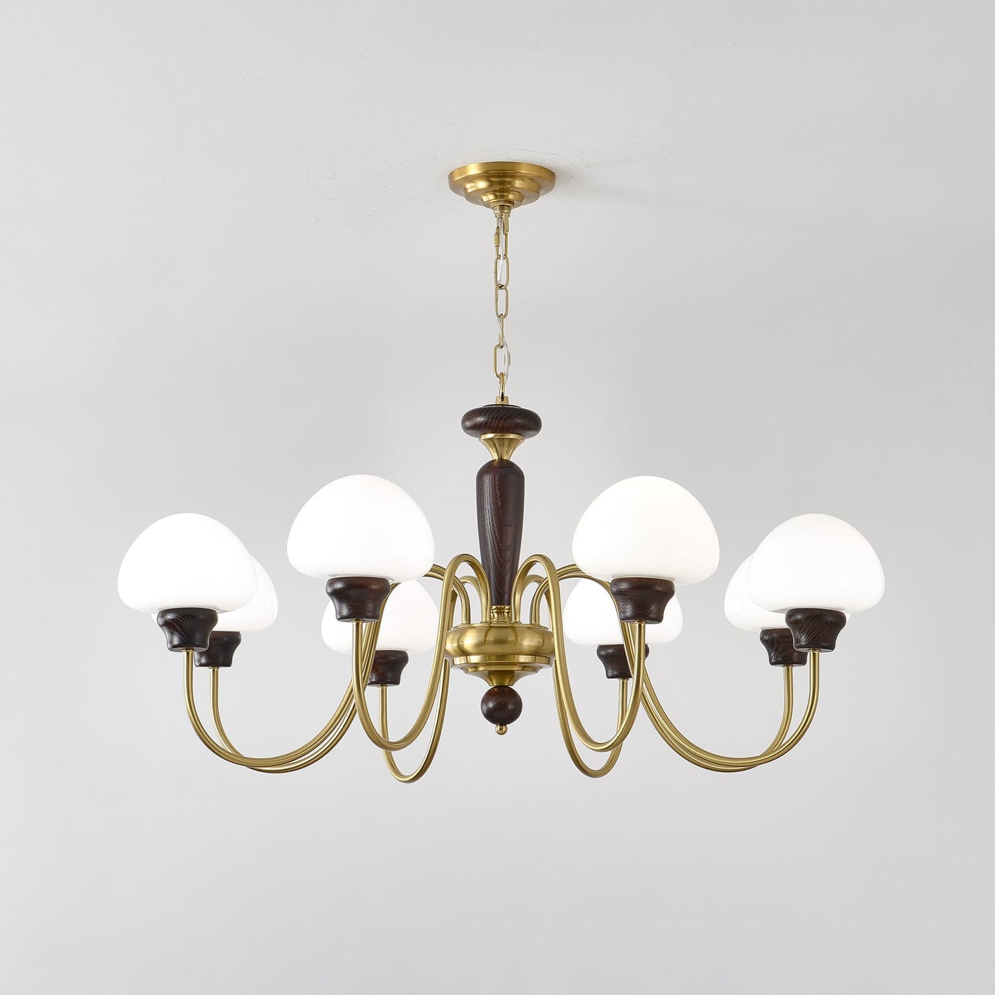 Mushroom Cap Chandelier - Elegant Design with Adjustable Height & LED