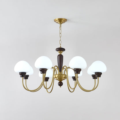 Mushroom Cap Chandelier - Elegant Design with Adjustable Height & LED