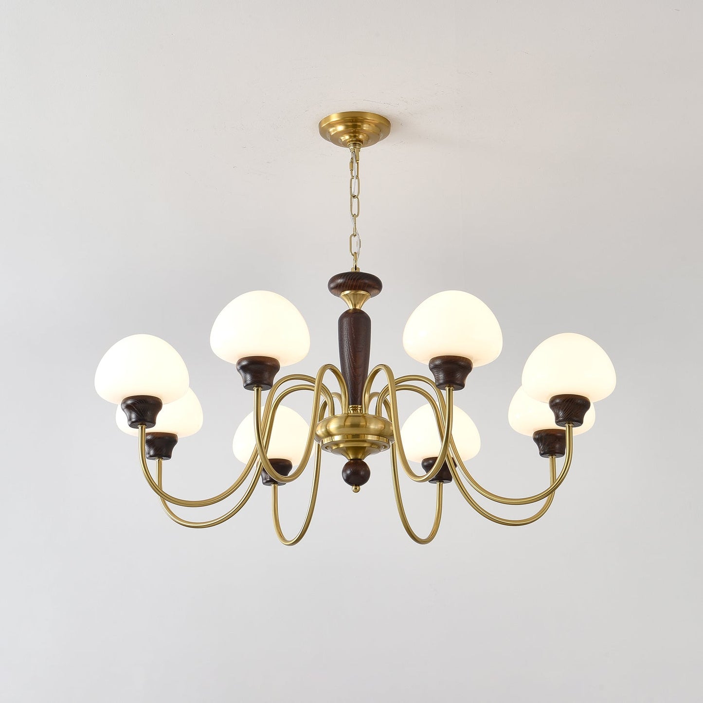 Mushroom Cap Chandelier - Elegant Design with Adjustable Height & LED