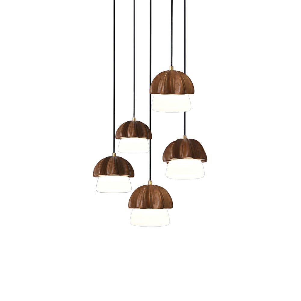 Elegant Mushroom Cluster Chandelier - Adjustable Height & Energy Effic