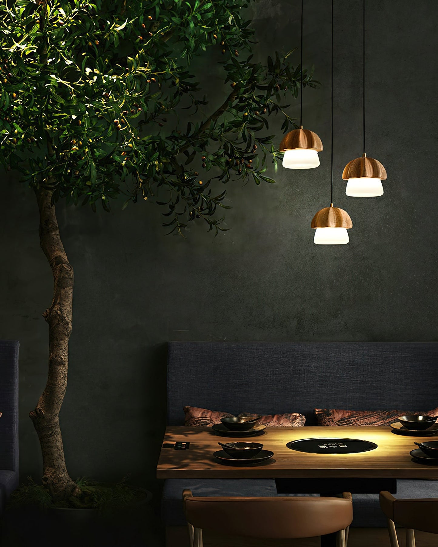 Elegant Mushroom Cluster Chandelier - Adjustable Height & Energy Effic