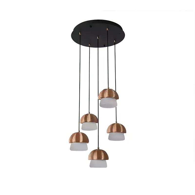 Elegant Mushroom Cluster Chandelier - Adjustable Height & Energy Effic