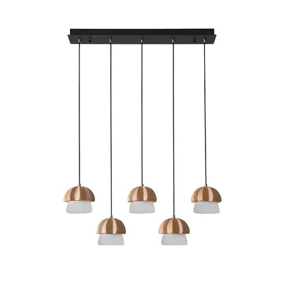 Elegant Mushroom Cluster Chandelier - Adjustable Height & Energy Effic