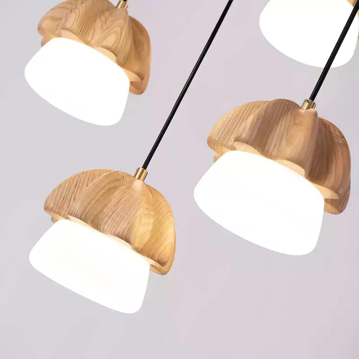 Elegant Mushroom Cluster Chandelier - Adjustable Height & Energy Effic
