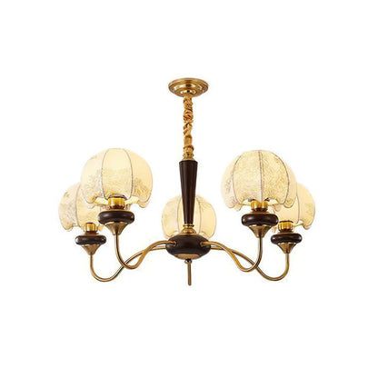 Mushroom Fabric Chandelier - Elegant Design, Adjustable Height, Soft L
