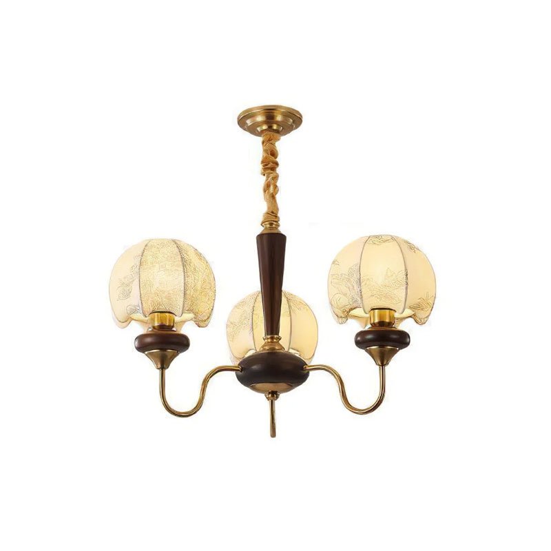 Mushroom Fabric Chandelier - Elegant Design, Adjustable Height, Soft L