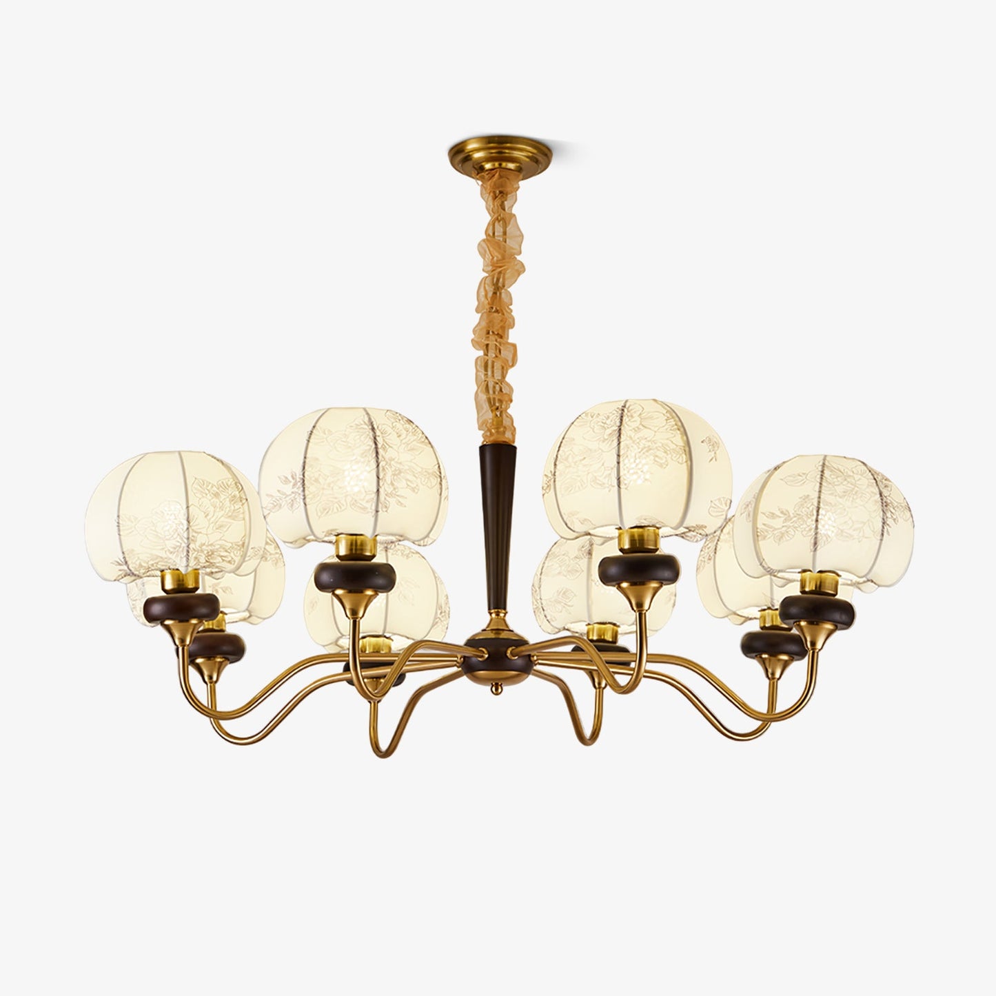 Mushroom Fabric Chandelier - Elegant Design, Adjustable Height, Soft L
