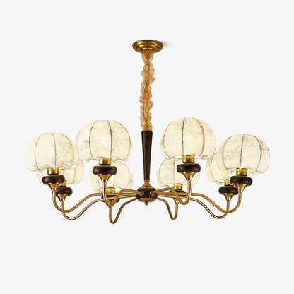 Mushroom Fabric Chandelier - Elegant Design, Adjustable Height, Soft L