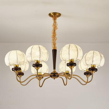 Mushroom Fabric Chandelier - Elegant Design, Adjustable Height, Soft L