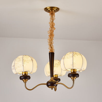 Mushroom Fabric Chandelier - Elegant Design, Adjustable Height, Soft L