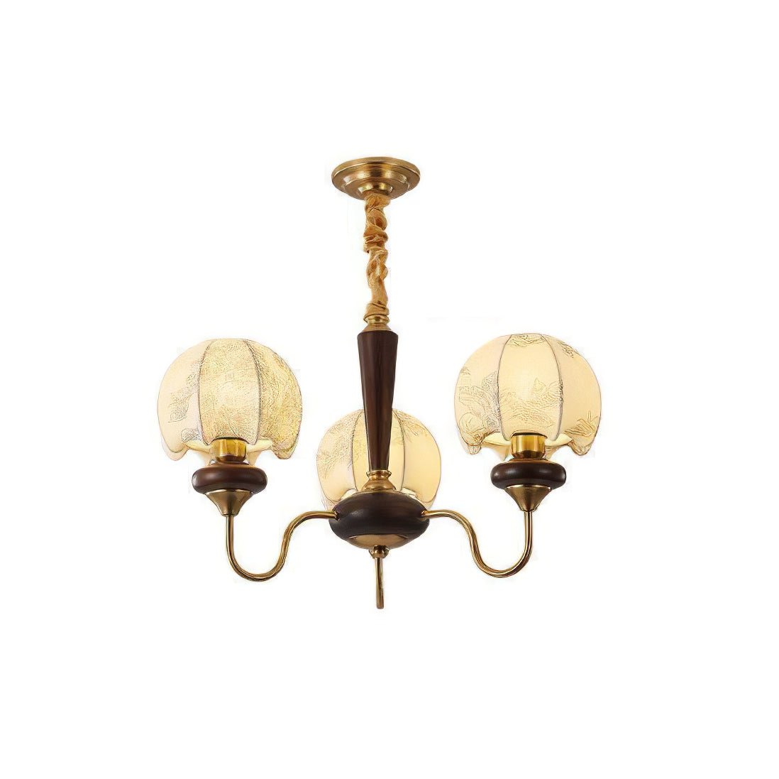 Mushroom Fabric Chandelier - Elegant Design, Adjustable Height, Soft L