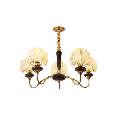 Mushroom Fabric Chandelier - Elegant Design, Adjustable Height, Soft L