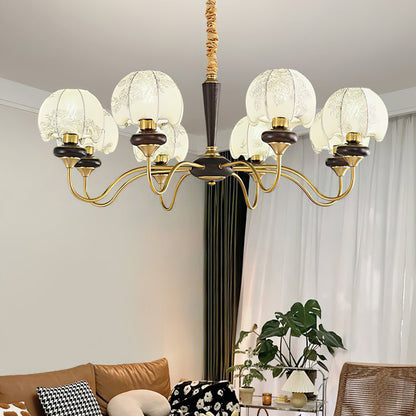 Mushroom Fabric Chandelier - Elegant Design, Adjustable Height, Soft L