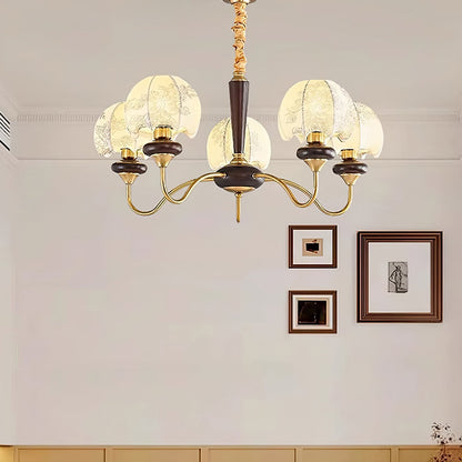 Mushroom Fabric Chandelier - Elegant Design, Adjustable Height, Soft L
