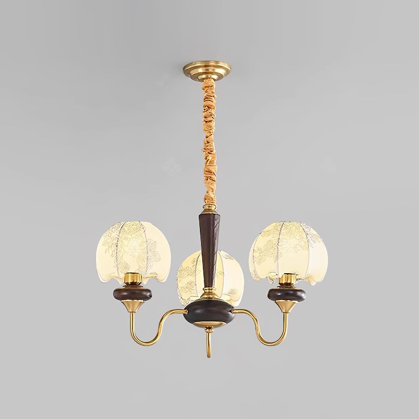 Mushroom Fabric Chandelier - Elegant Design, Adjustable Height, Soft L