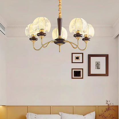 Mushroom Fabric Chandelier - Elegant Design, Adjustable Height, Soft L