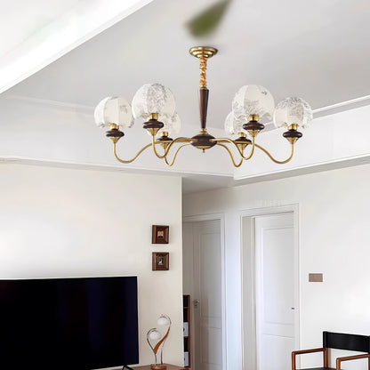 Mushroom Fabric Chandelier - Elegant Design, Adjustable Height, Soft L