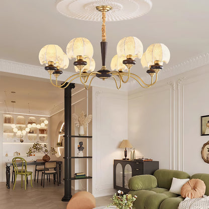 Mushroom Fabric Chandelier - Elegant Design, Adjustable Height, Soft L