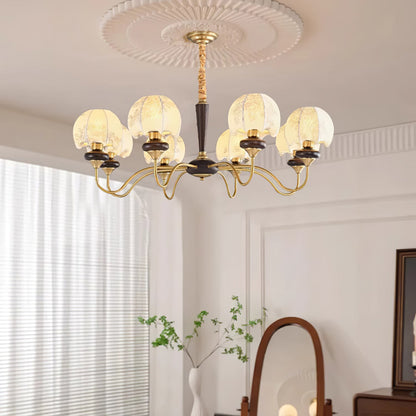 Mushroom Fabric Chandelier - Elegant Design, Adjustable Height, Soft L
