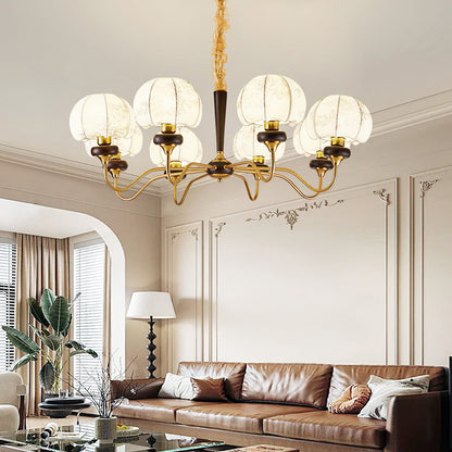 Mushroom Fabric Chandelier - Elegant Design, Adjustable Height, Soft L