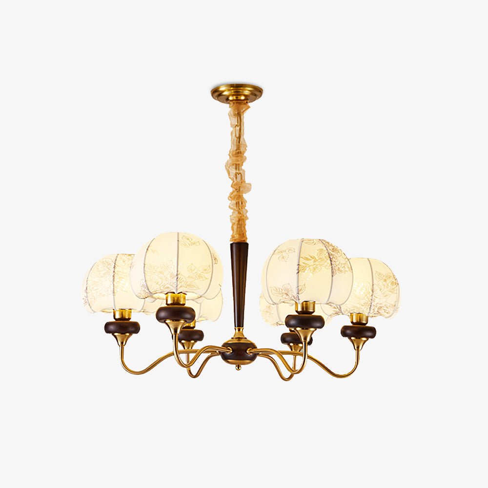 Mushroom Fabric Chandelier - Elegant Design, Adjustable Height, Soft L