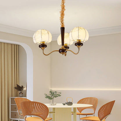 Mushroom Fabric Chandelier - Elegant Design, Adjustable Height, Soft L
