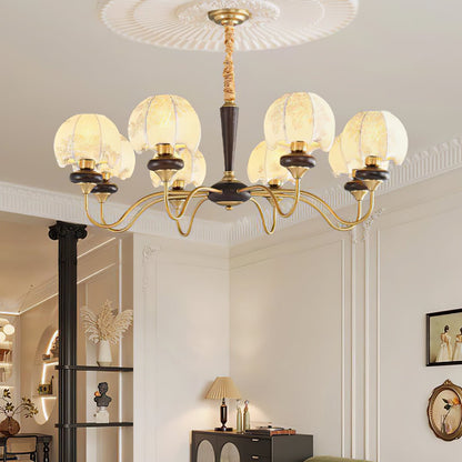 Mushroom Fabric Chandelier - Elegant Design, Adjustable Height, Soft L