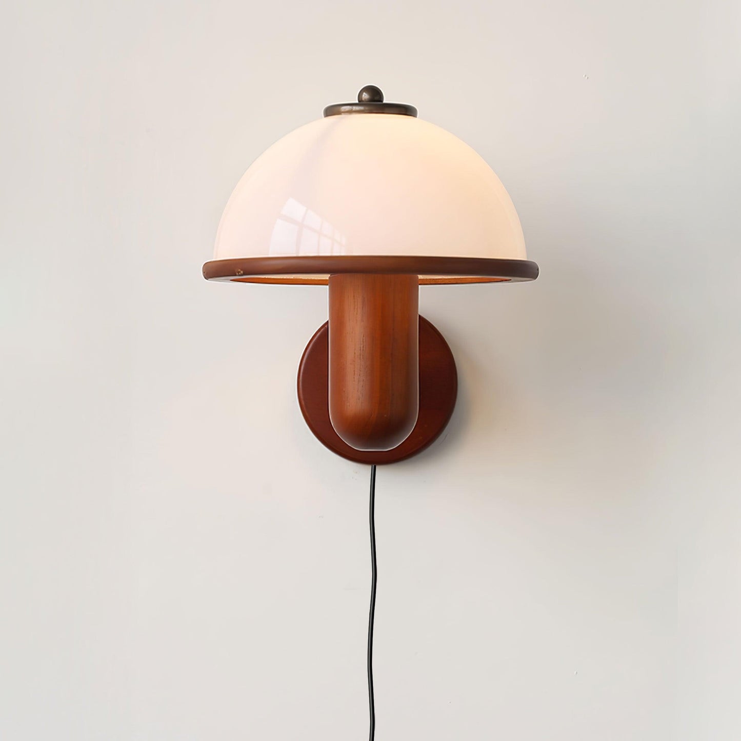 Mushroom Wood Wall Lamp - Adjustable Brightness, Eco-Friendly Design