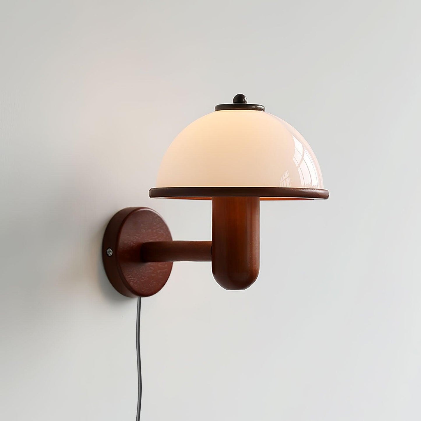 Mushroom Wood Wall Lamp - Adjustable Brightness, Eco-Friendly Design