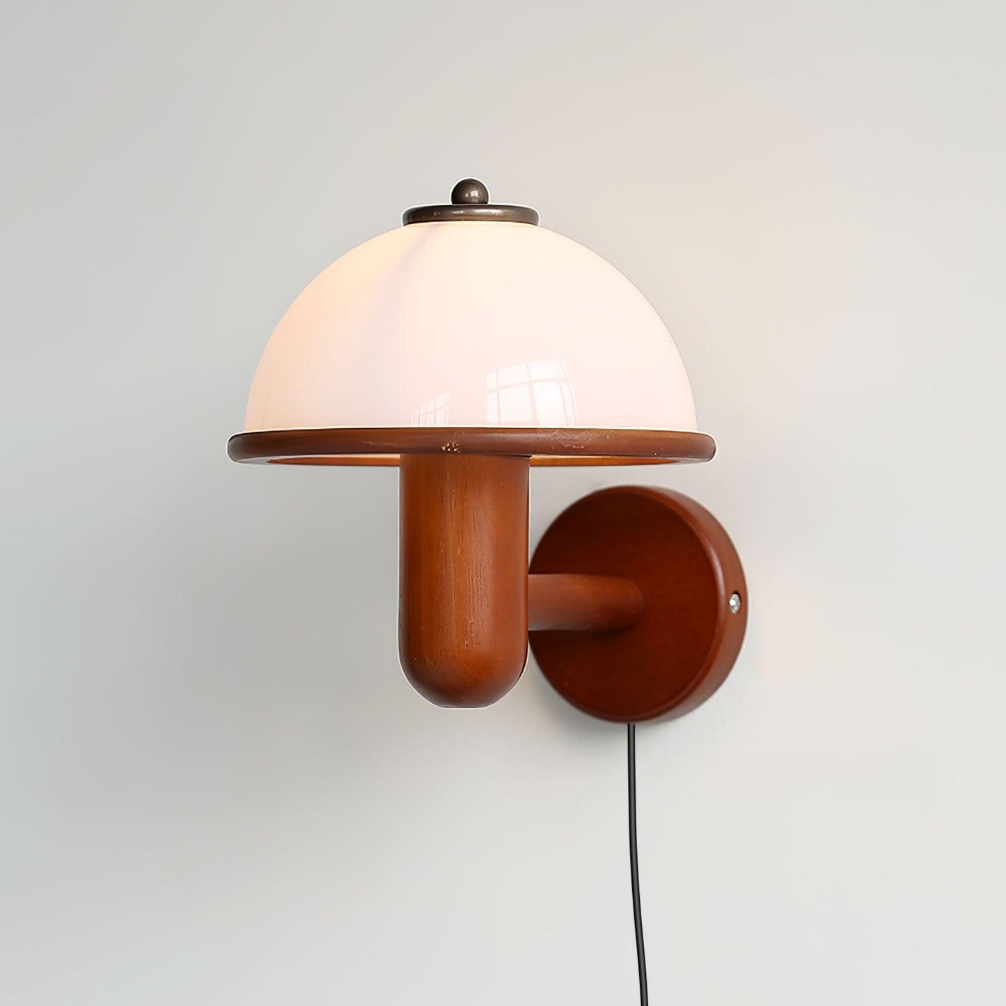 Mushroom Wood Wall Lamp - Adjustable Brightness, Eco-Friendly Design