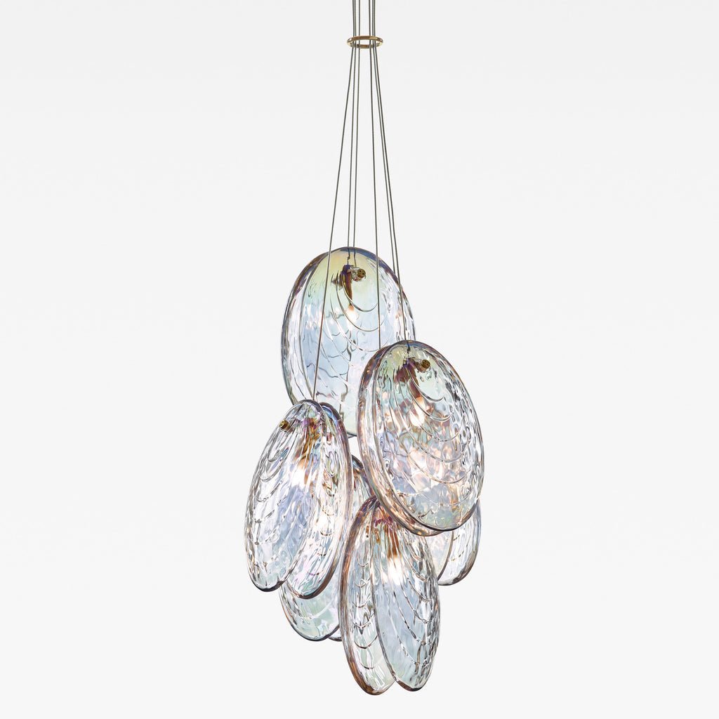 Mussels Cluster Chandelier - Elegant Design with Adjustable Height & W