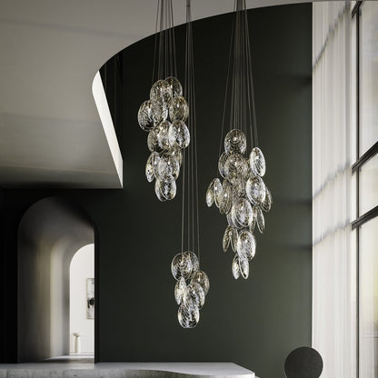 Mussels Cluster Chandelier - Elegant Design with Adjustable Height & W