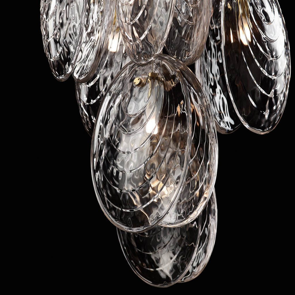 Mussels Cluster Chandelier - Elegant Design with Adjustable Height & W