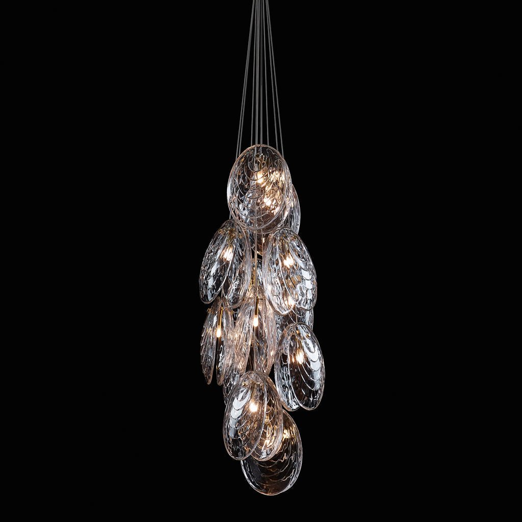 Mussels Cluster Chandelier - Elegant Design with Adjustable Height & W
