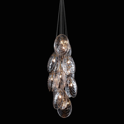 Mussels Cluster Chandelier - Elegant Design with Adjustable Height & W