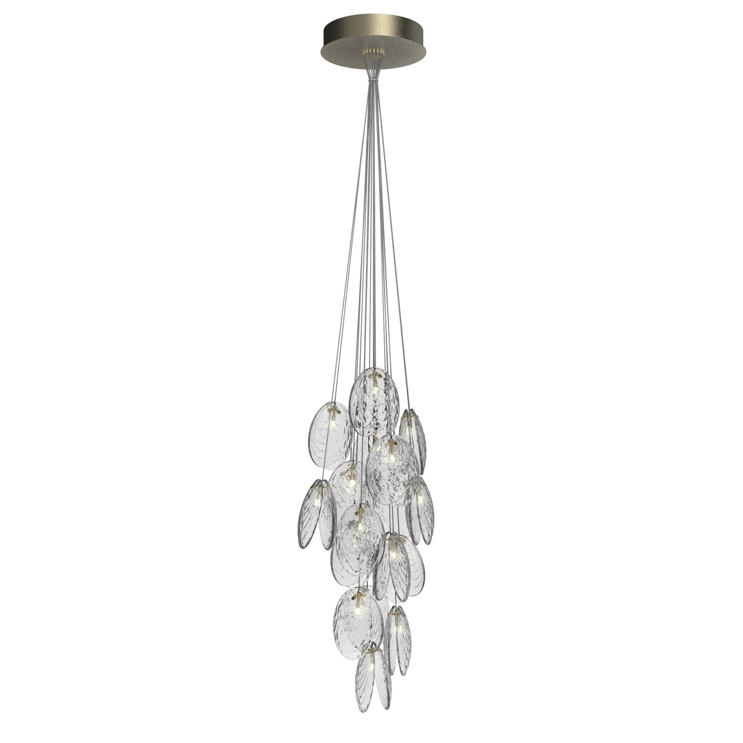 Mussels Cluster Chandelier - Elegant Design with Adjustable Height & W