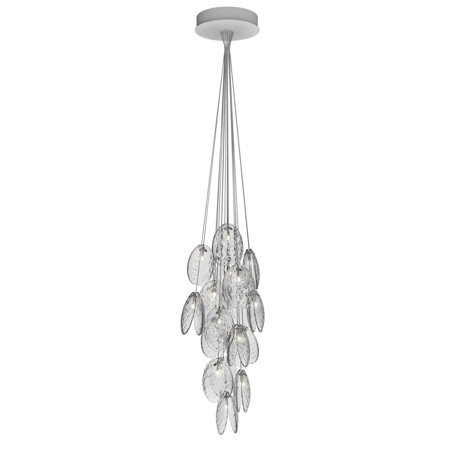 Mussels Cluster Chandelier - Elegant Design with Adjustable Height & W