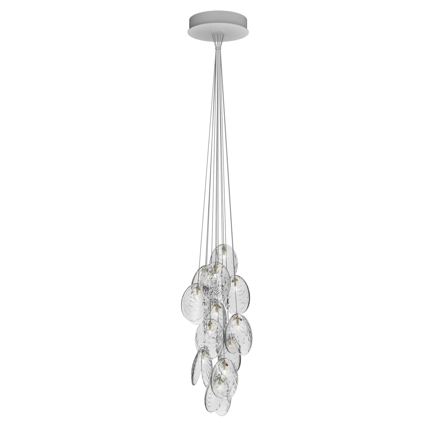 Mussels Cluster Chandelier - Elegant Design with Adjustable Height & W